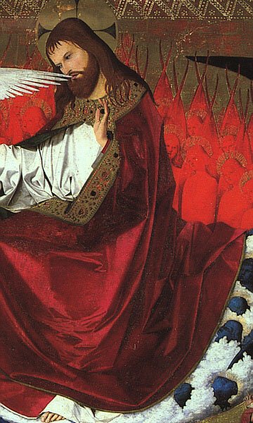 The Coronation of the Virgin, detail: Jesus hjg